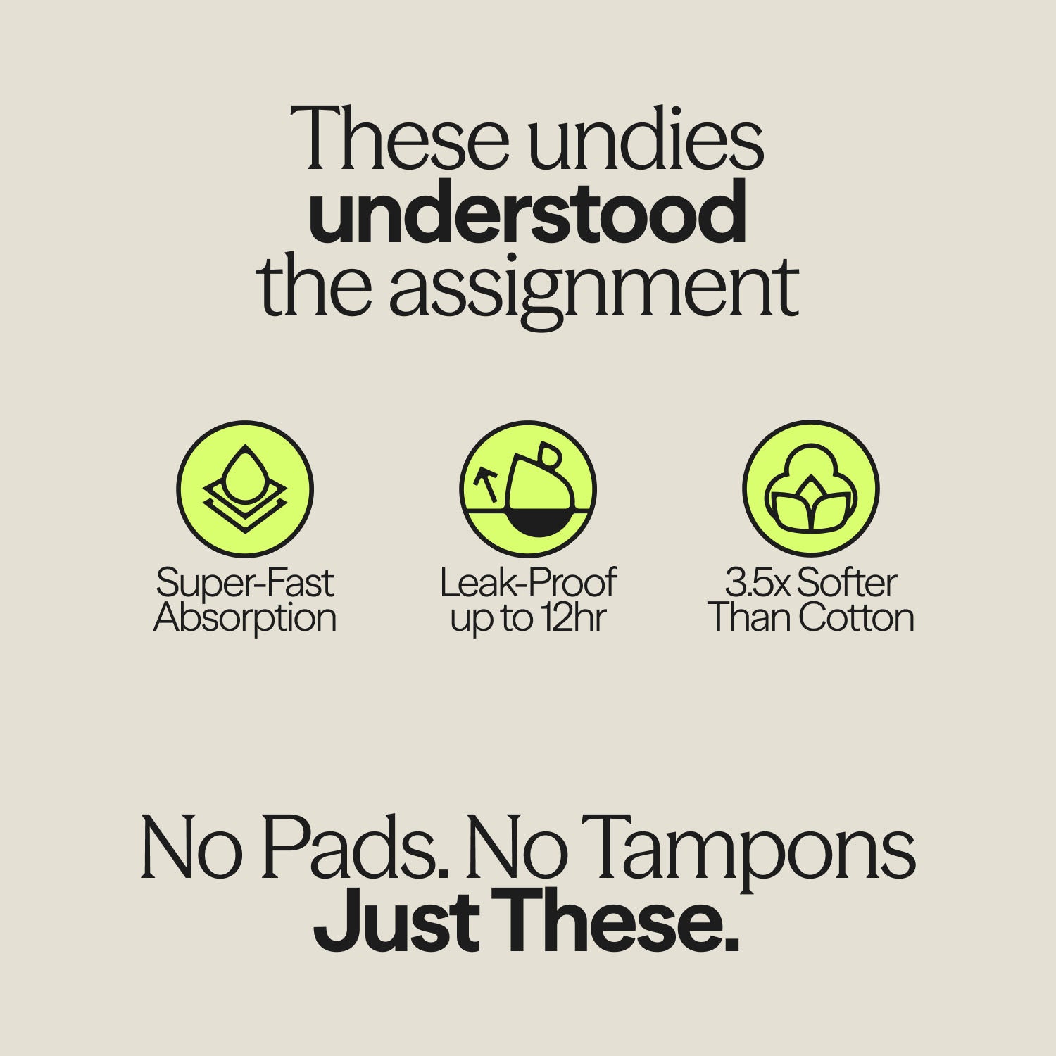 Infographic showing benefits of WUKA Ultimate™ Midi Brief - Heavy including super-fast absorption, 12hr leak-proof protection, and 3.5x softness vs cotton.