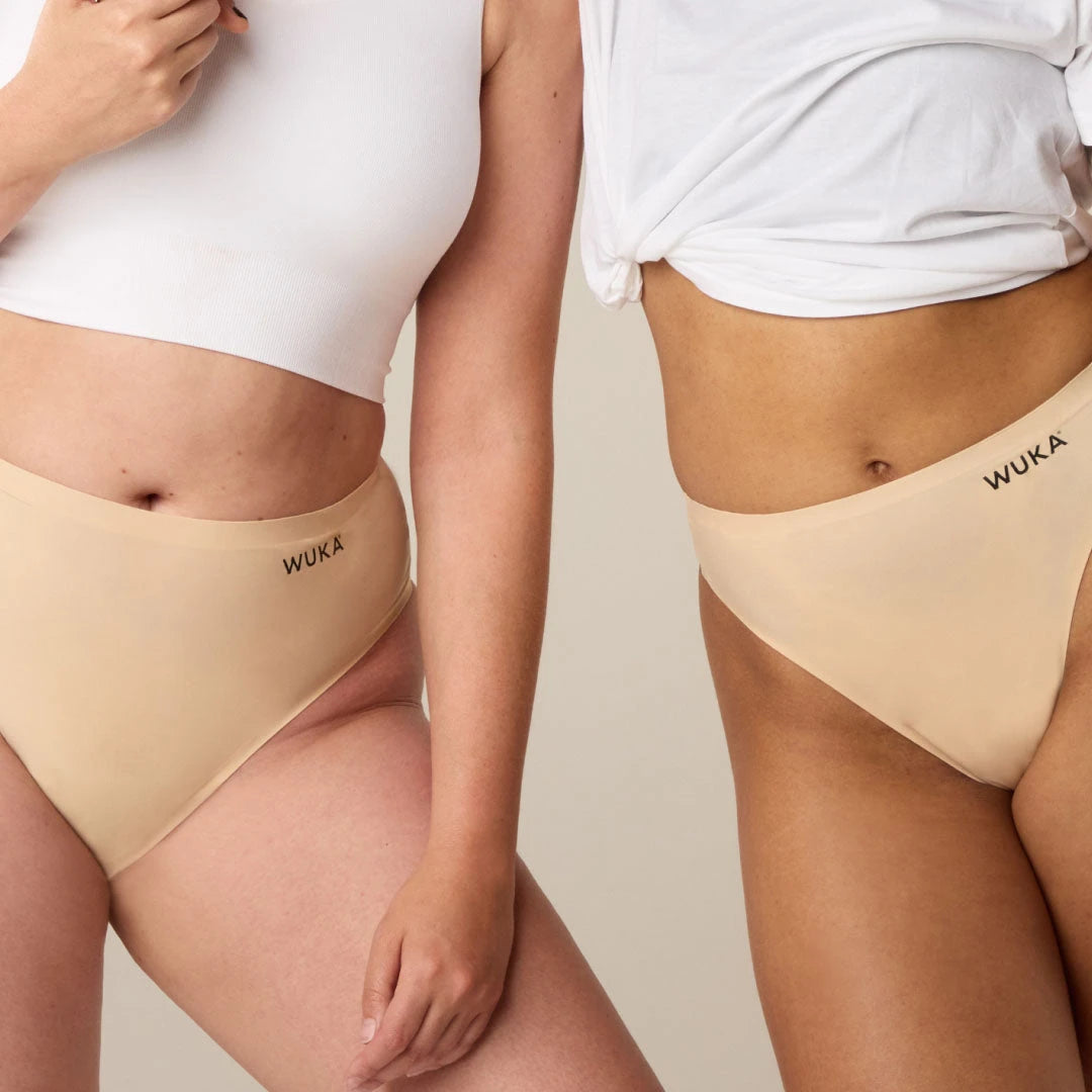 Explore WUKA’s Period Underwear collection – ultra-absorbent, leak-proof and reusable period pants designed for all flows. Comfortable, sustainable and stylish protection for your cycle, replacing pads and tampons with ease.
