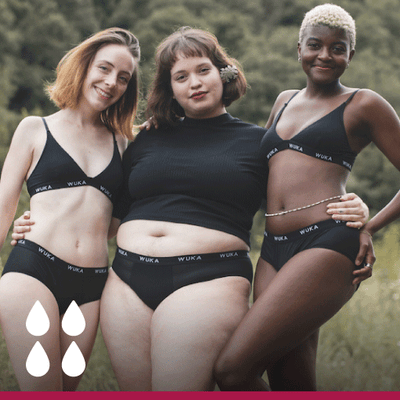 OVRUNS Period Swimwear Leakproof Bikini Brief Bottoms Waterproof Menstrual  Swim Bottoms for Teens, Girls, Women Black 2XS : : Fashion