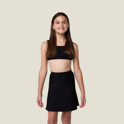 WUKA Teen Stretch Seamless Skort - Heavy - Black