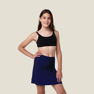 WUKA Teen Stretch Seamless Skort - Heavy - Navy