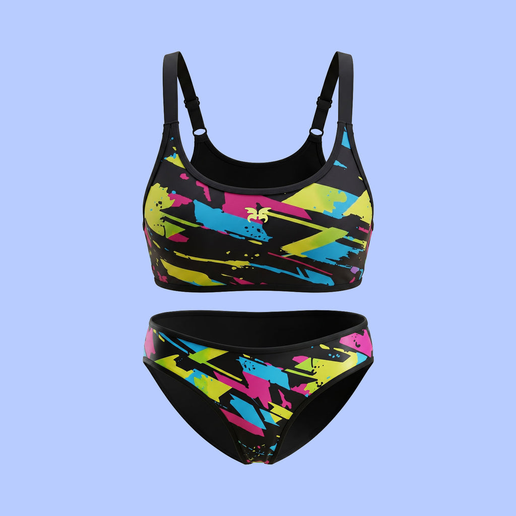 WUKA Lunafly Competition Bikini top and bottoms set included in the swim kit — period swimwear