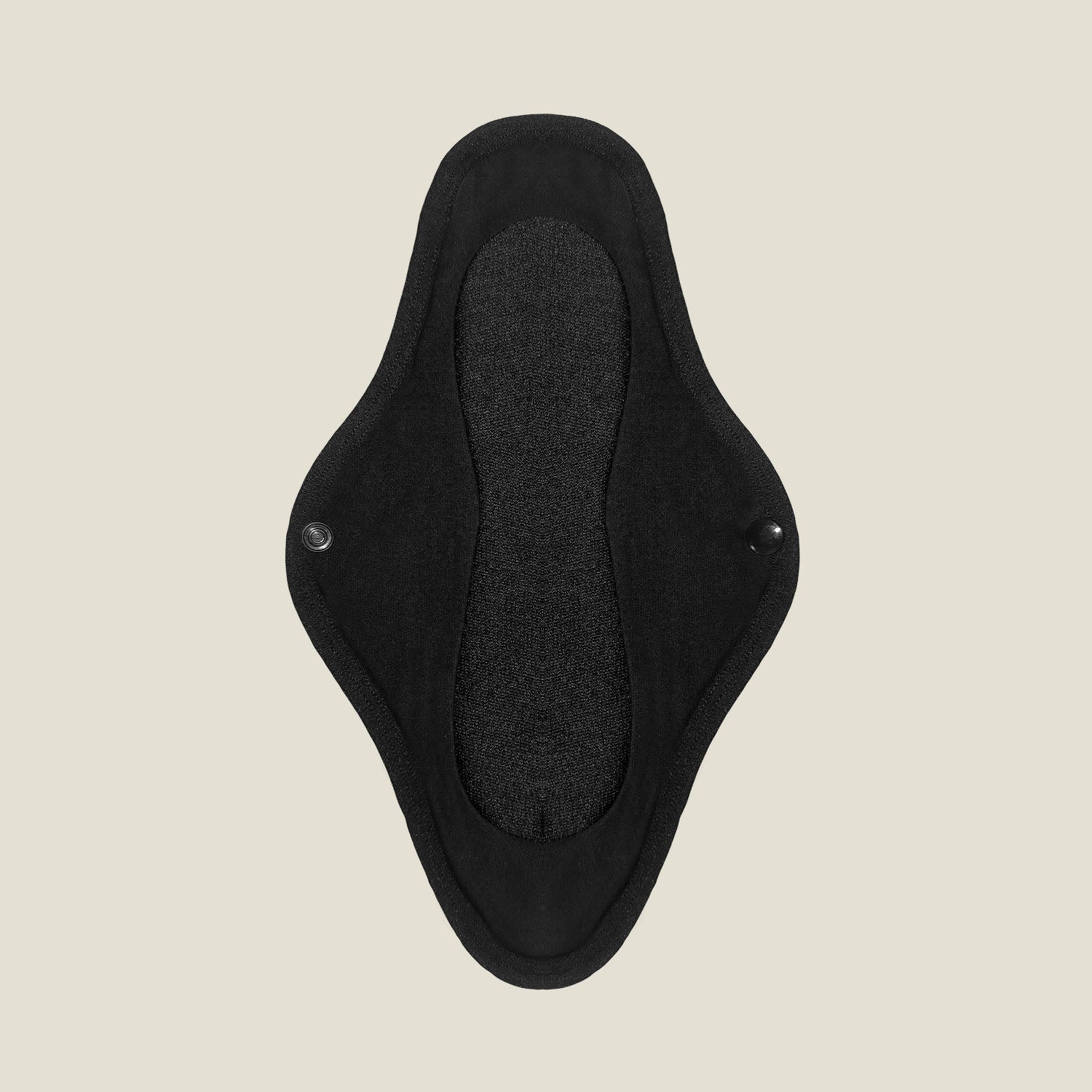 Reusable organic cotton period pad for heavy flow by WUKA x Mooncup, designed with secure snap buttons and leak-proof core