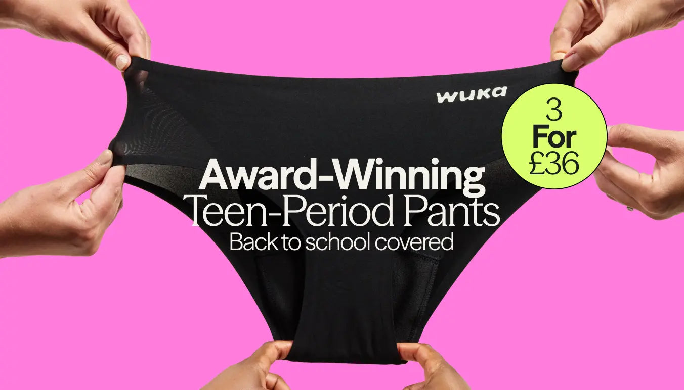 Save this Bank Holiday weekend on award-winning teen multi-size Stretch™ period underwear - 3 for £36 on selected lines