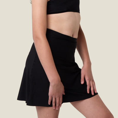 WUKA Teen Stretch Seamless Skort - Heavy - Black