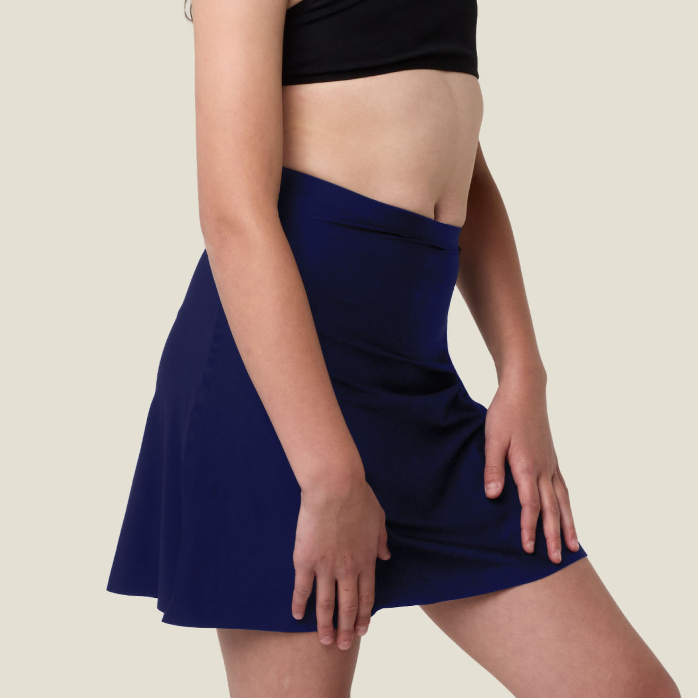 WUKA Teen Stretch Seamless Skort - Heavy - Navy