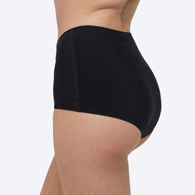 WUKA Stretch Period Short Adult Style Heavy Absorbency Black Colour Side Size 1