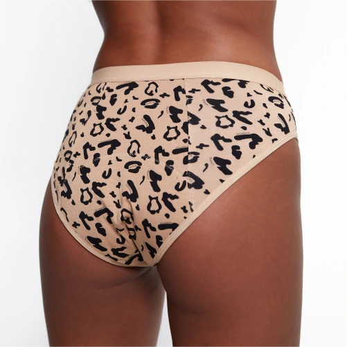 WUKA Print Bikini Period Pants Style Heavy Overnight Flow Leopard Colour Back