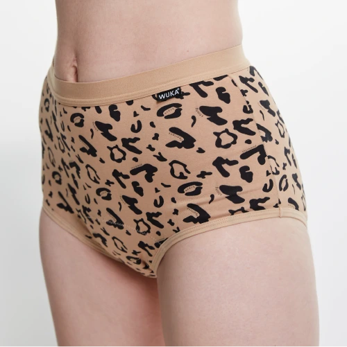Leopard Print High Waist Period Pants - Heavy Flow Overnight