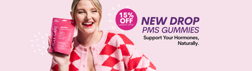 New PMS Gummies - support your hormones naturally landing page banner