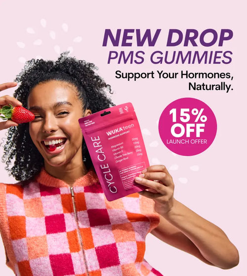 New PMS Gummies - support your hormones naturally landing page banner