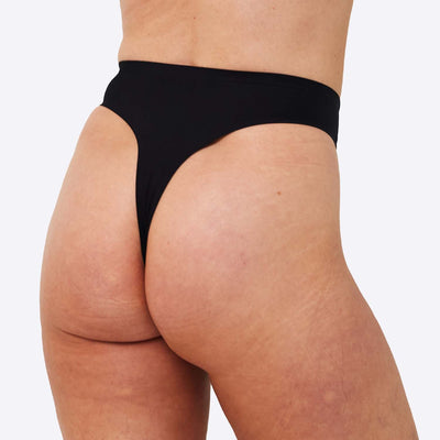WUKA Stretch Thong Style Light to Medium Absorbency Black Colour Back Size 1