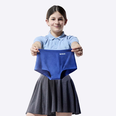 WUKA Stretch Period Short Teen Style Heavy Absorbency Blue Colour