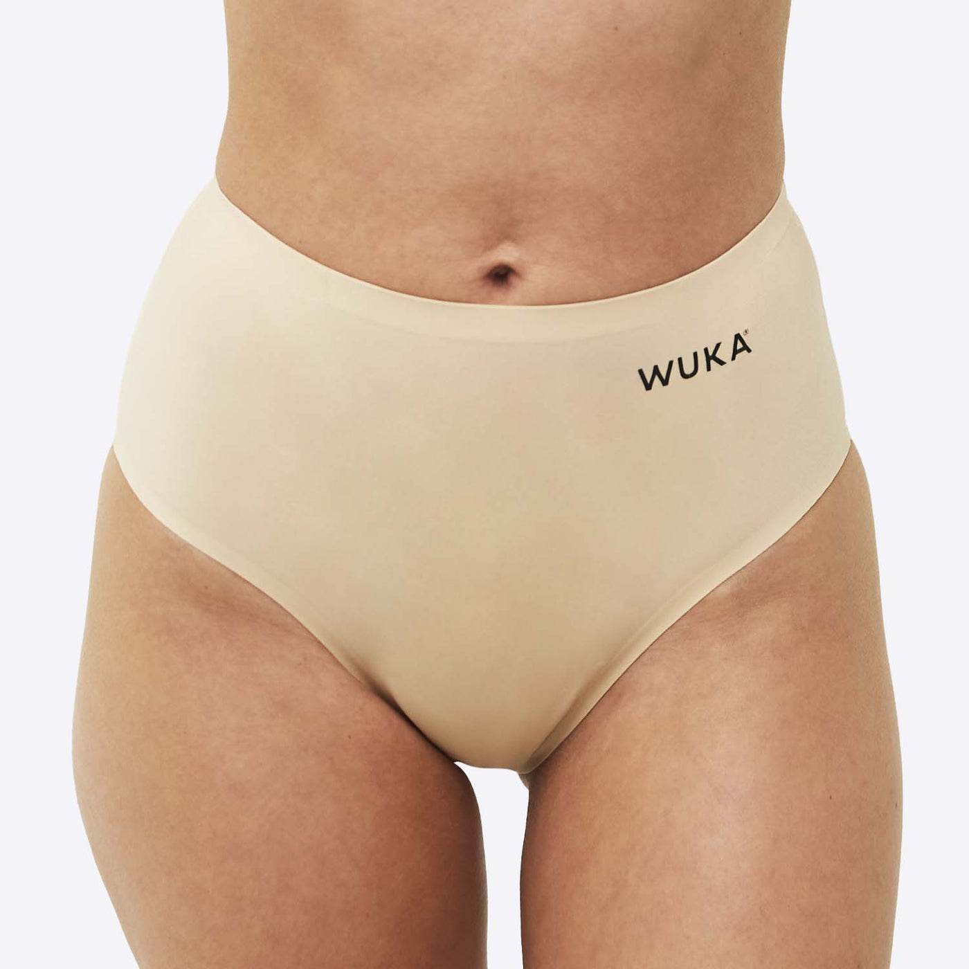 WUKA Teen Stretch Seamless Period Pants Style Heavy Flow Light Nude Colour Front