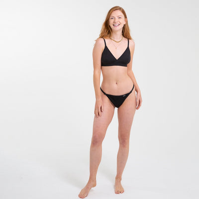 WUKA Flex Detachable Bikini Period Pants Style Heavy Flow Black Colour Front pose