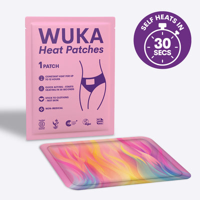 WUKA Self-Heating Patch Heat Relief External Use Multi-Colour Non-Medical Soothing Comfort heat Time 30 Seconds Lasts 12 hours  Sachet and Patch