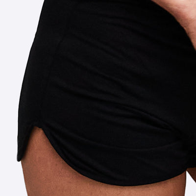 WUKA-FreshTech Sleep Wear-Jersey Shorts-Black Colour-short-detail