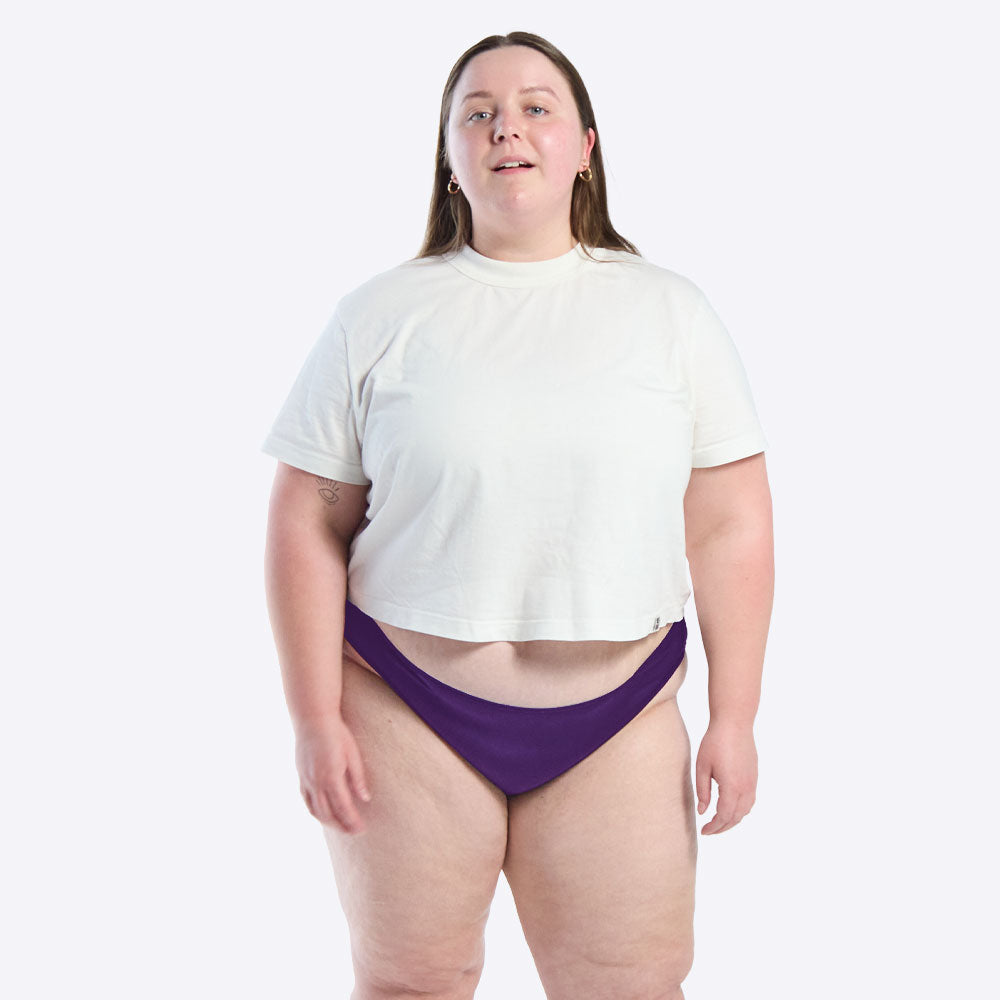 WUKA Teen Period Swim Bikini Style Light Flow Purple Colour Large Full Front