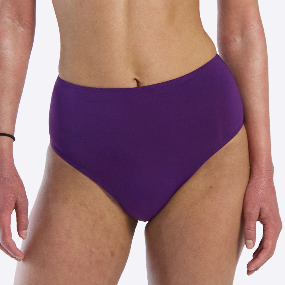 Period Swimwear Menstrual Leakproof Bikini Bottom Absorbent Pants High  Waist Swimming Trunks for Teenagers Women,Purple S 