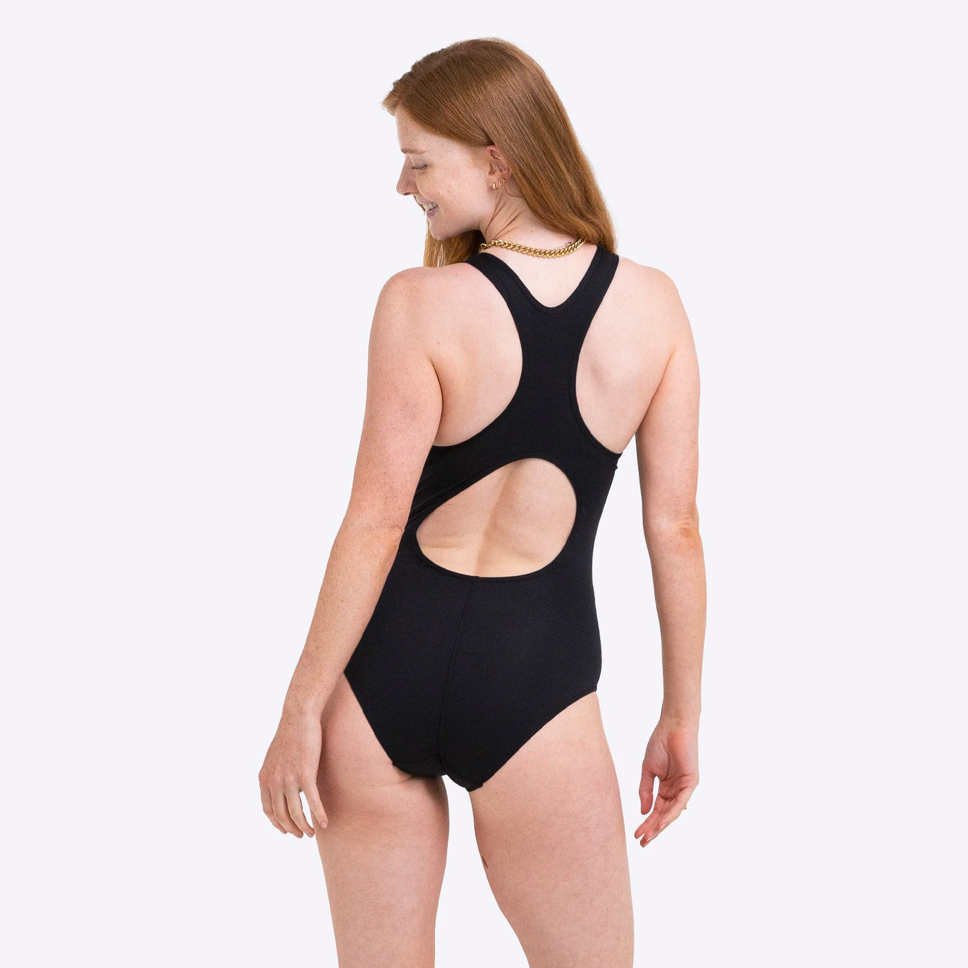WUKA Period Racerback Swimsuit Style Medium Flow Black Colour Back