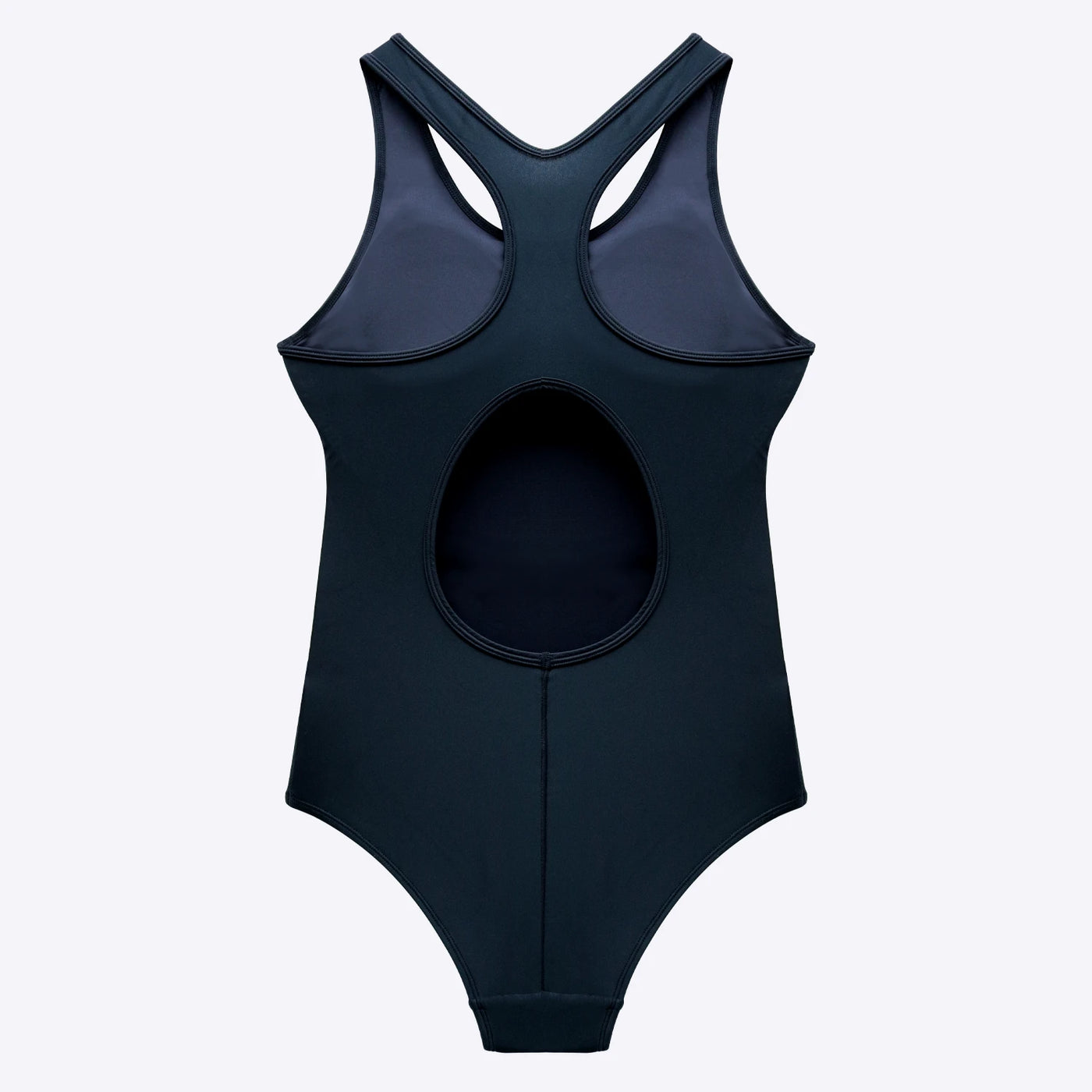 Ruby Love Women's Period Swimwear Racerback in Black Sea, size